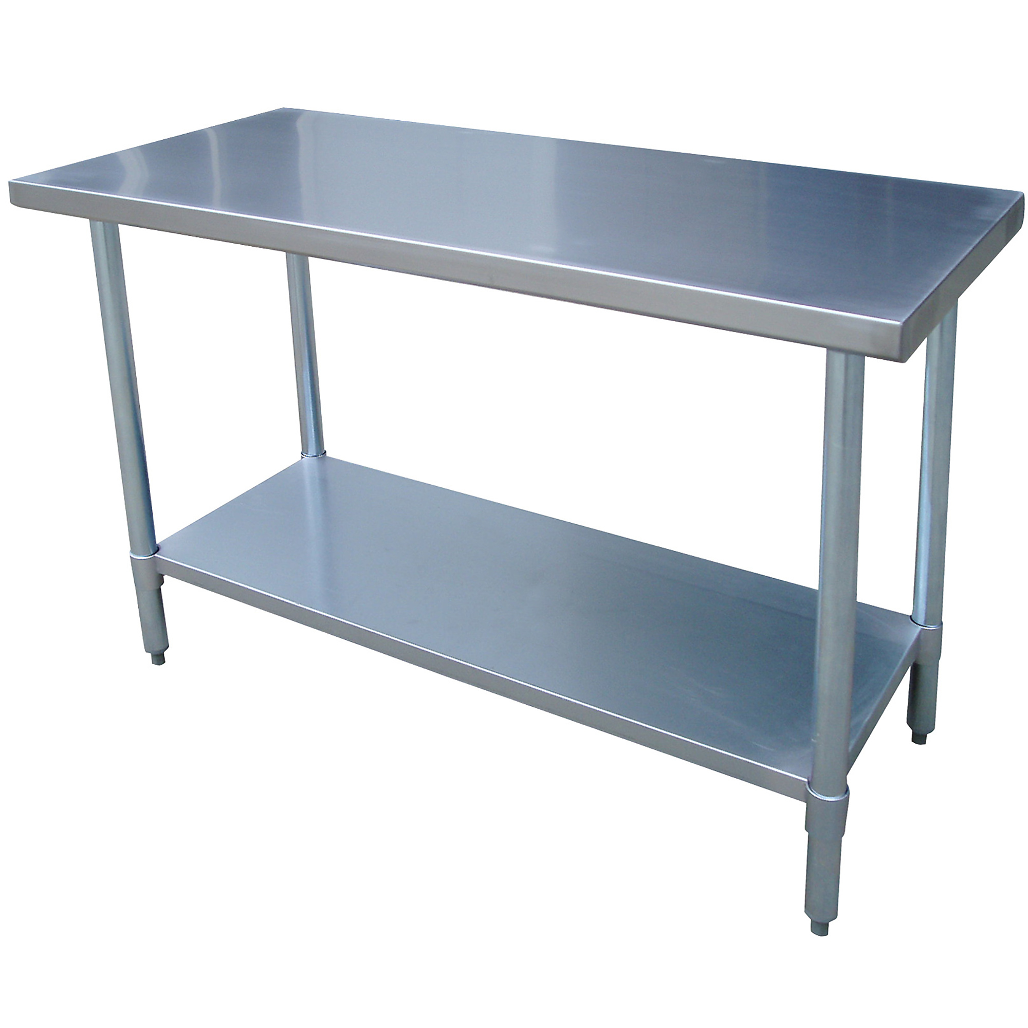 Sportsman Series Stainless Steel Work Table - 24in. x 48in., 35in. Height, Adjustable Shelf, 330-Lb. Capacity, Model# SSWTABLE